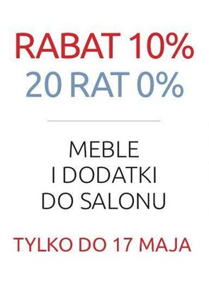 Meble i dodatki 10% taniej